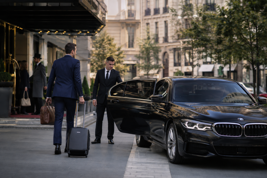 Private cab from Paris airport for passenger transfer