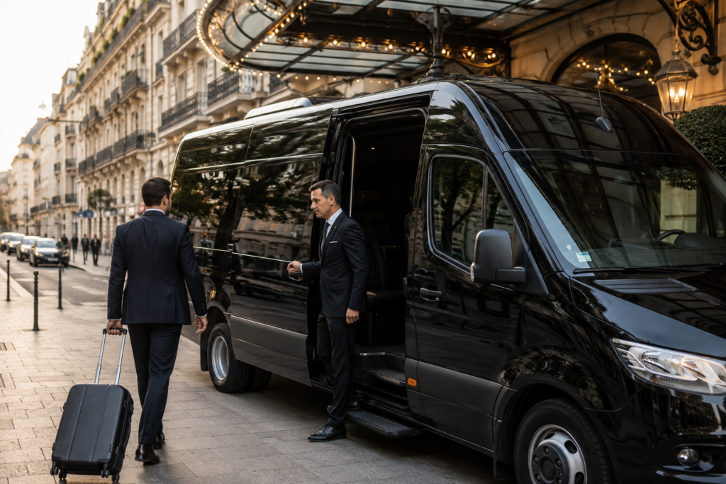 Transport professionnel en Europe avec chauffeur pour les transferts d’entreprise et les groupes de voyageurs